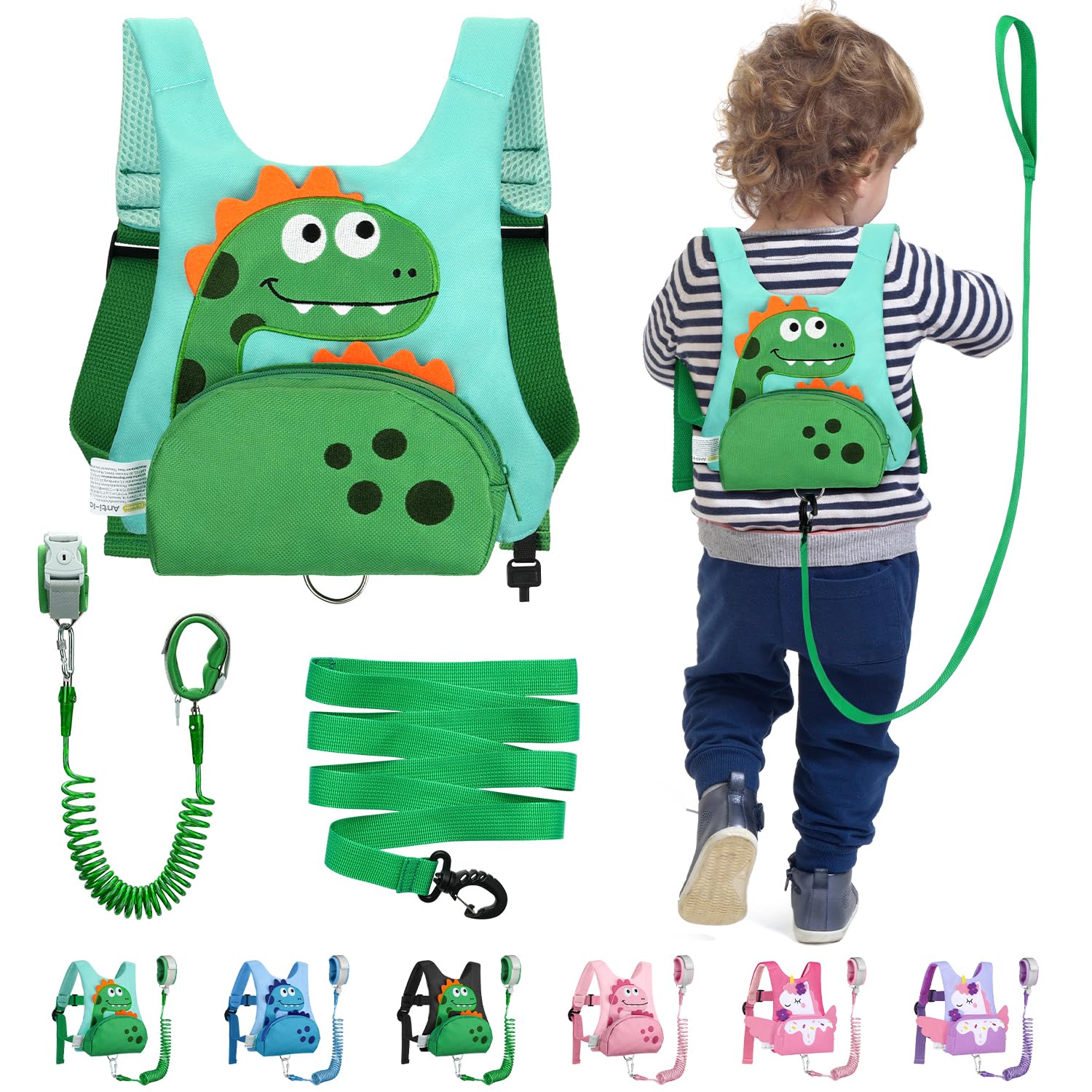 Dr.meter 3 in 1 Toddler Harness Leash with Key Lock for Boys Girls
