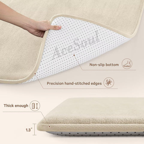 Baby Play Mat for Floor,Tummy Time Area Rug 47x47 Playpen Muscle Mat Beige