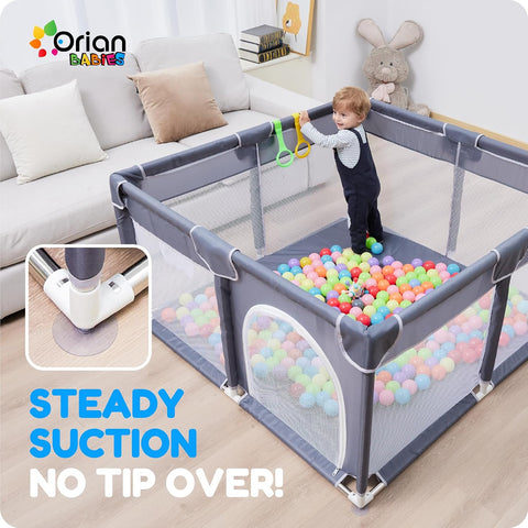 ORIAN Baby Playpen 50x50, Baby Play Yard for Babies & Toddlers, Grey