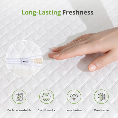 EGOHOME Twin XL Memory Foam Mattress 5 Inch, Green Tea, Bed in A Box