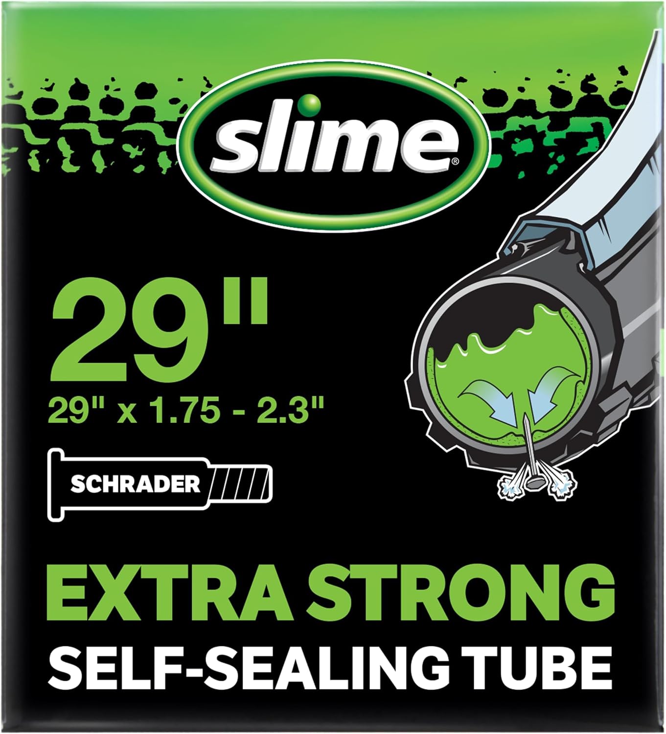 Slime Extra Stong Self-Sealing Tube 29" x 1.75-2.3" Schrader,(Pack of 5)
