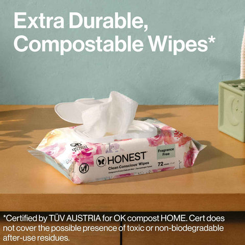 The Honest Company Multi-Use Baby Wipes, Rose Blossom, 288 Count