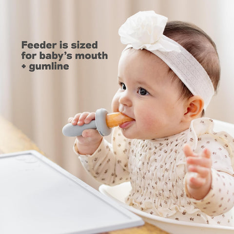 ezpz Baby-Led Gumline Feeder (Blush) - Baby Essentials - Baby-Led Weaning