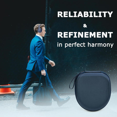 Ginsco Universal Headphone Case Compatible with JBL Tune 510BT 720BT, Sony WH-CH 720N/WH-CH520, with Sony/JBL/Soundcore Q20 Q30/BERIBES/TOZO/KVIDIO etc Wireless Headphones Navy Blue