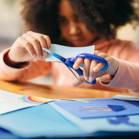 Fiskars 6" Left-Handed Big Kids Scissors, Ages 8-11, Ombre Blue-Turquoise