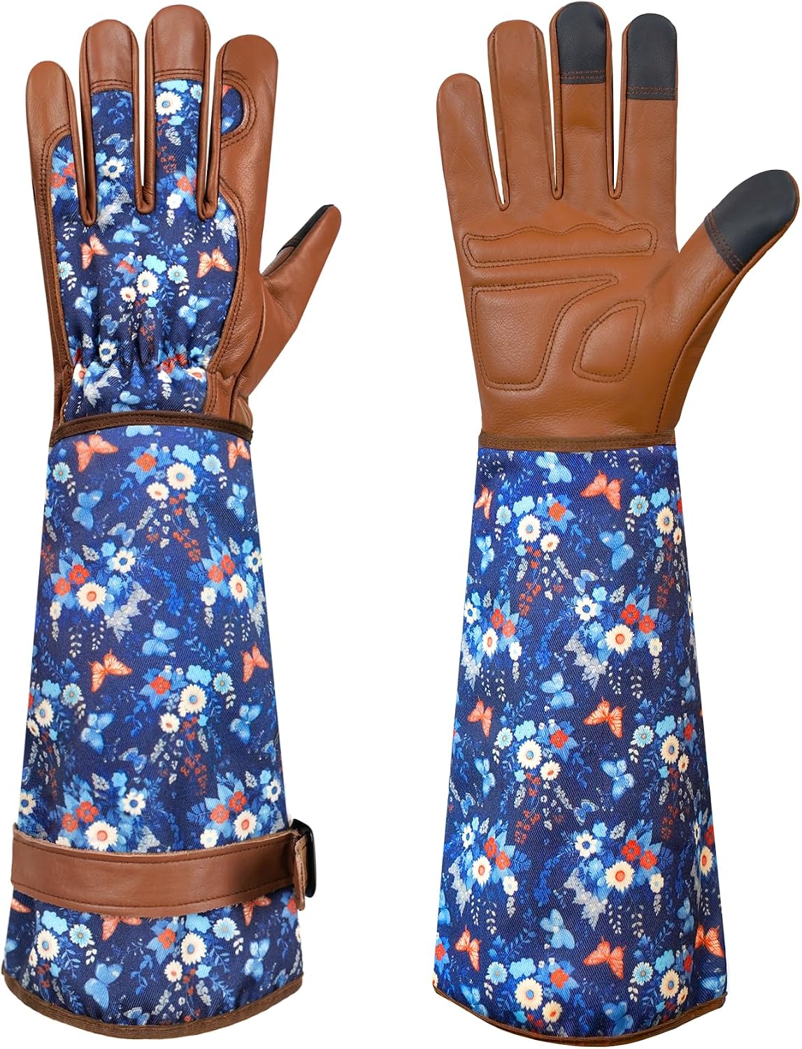 DLY Garden Gloves for Women,Gardening Gloves,Garden Gift for Lady,Brown,XL