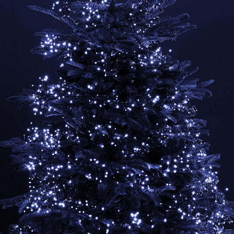 Dazzle Bright 300 LED Christmas String Lights, 100 FT Connectable Waterproof String Lights Green Wire with 8 Modes, Christmas Decorations for Indoor Outdoor Xmas Party Yard Garden (White)