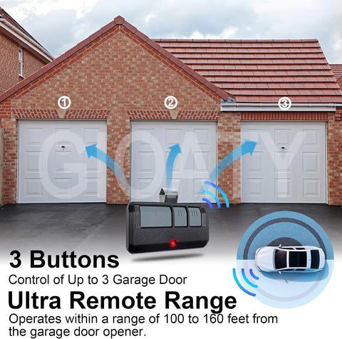 Universal Garage Door Opener Remote 2 for LiftMaster Chamberlain Craftsman