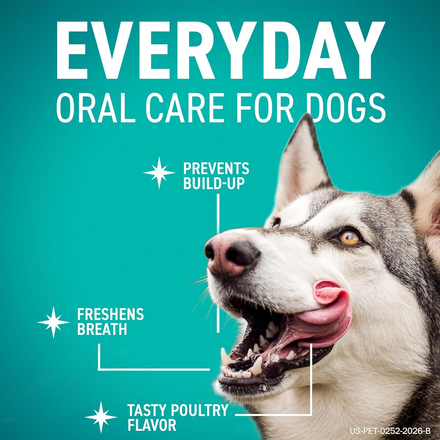 ORAVET Dental Chews for Dogs, Oral Care and Hygiene Chews (Small Dogs, 10-24 lbs.) Blue Pouch, 30 Count