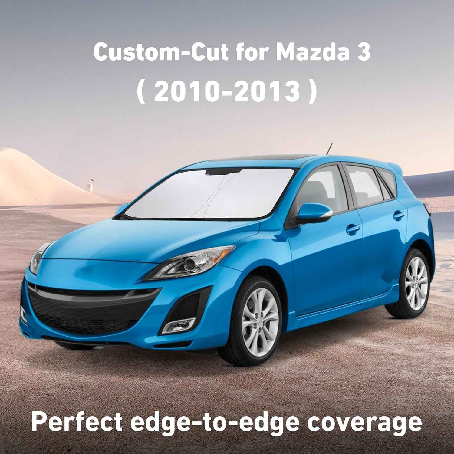 EcoNour Windshield Sunshade Compatible for Mazda 3 2010-2011 2012 2013