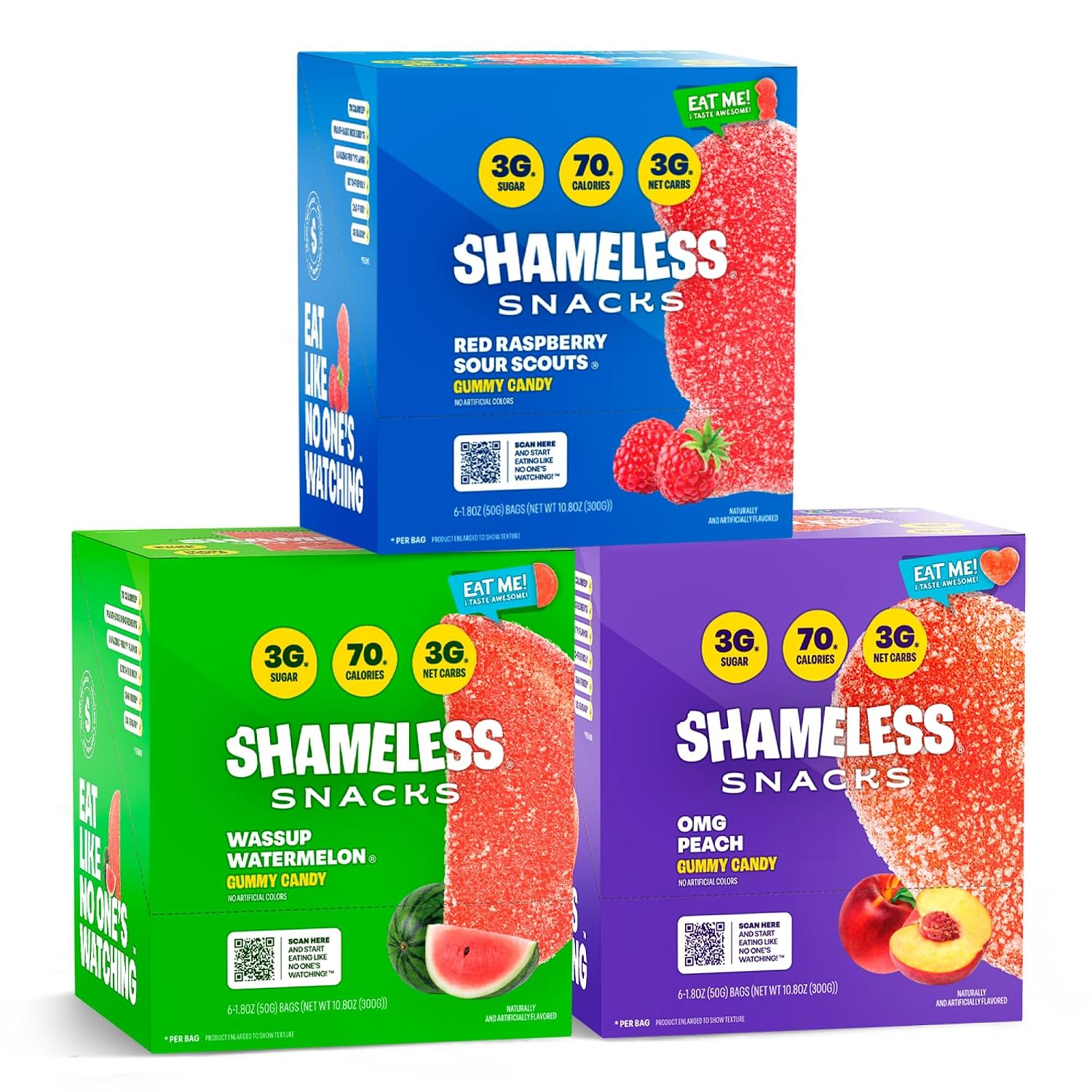 Shameless Snacks Fan Favorites Bundle - Sour Candy & Fruit Snacks, Keto