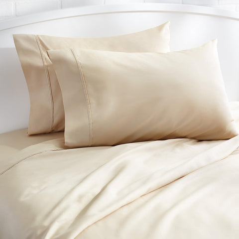 Amazon Basics 400 Thread Count Cotton Pillow Case, King, Set of 2, Beige, 40" L x 20" W, Pillows Not Included (Pack of 2)