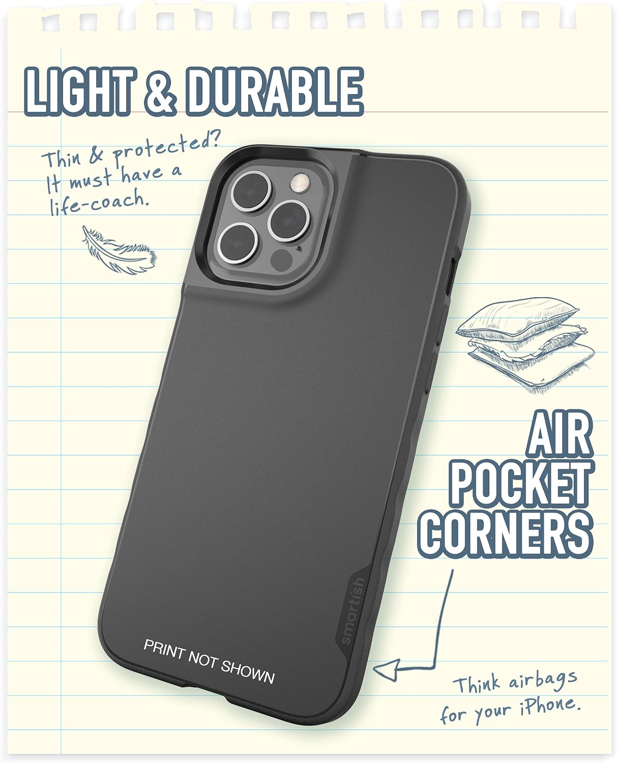 Smartish iPhone 12 Pro Max MagSafe Case, Gripmunk, Slim Grip, Custom Print