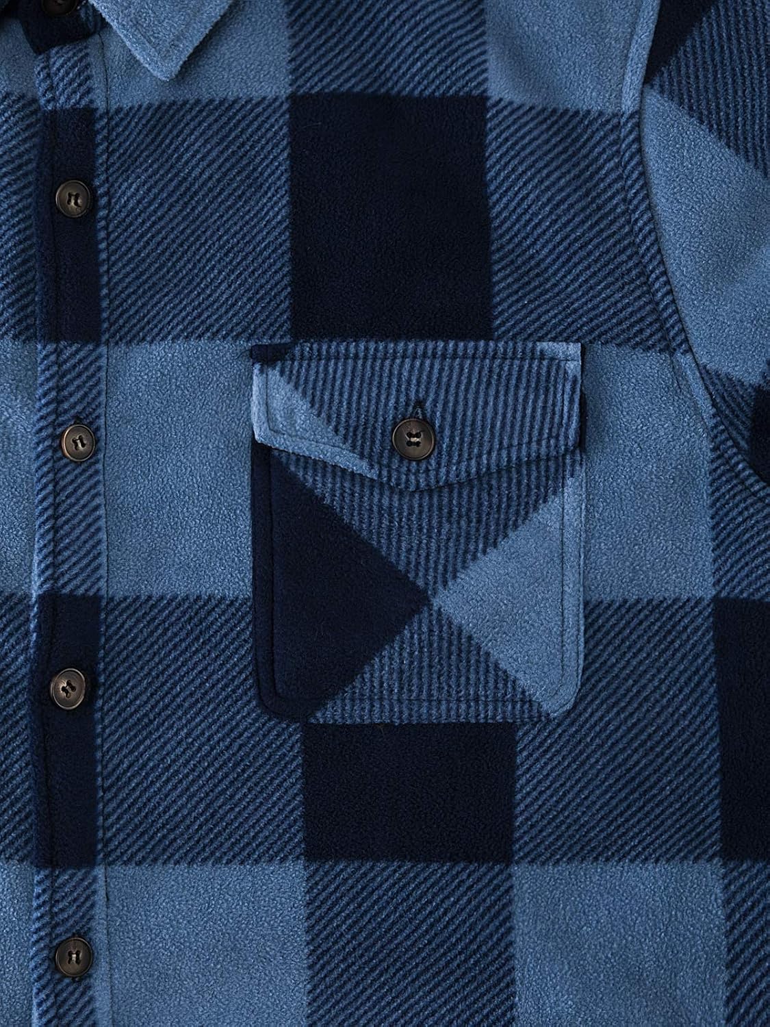 ZENTHACE Men's Warm Sherpa Lined Plaid Shirt Jacket