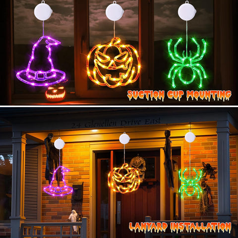 Joomer Battery Powered Halloween Window Lights Decorations 3 Pack