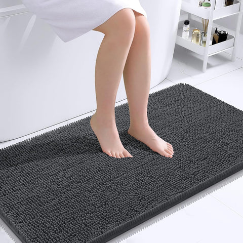 OLANLY Bathroom Runner Rugs 44x24, Extra Soft Absorbent Chenille Bath Rugs