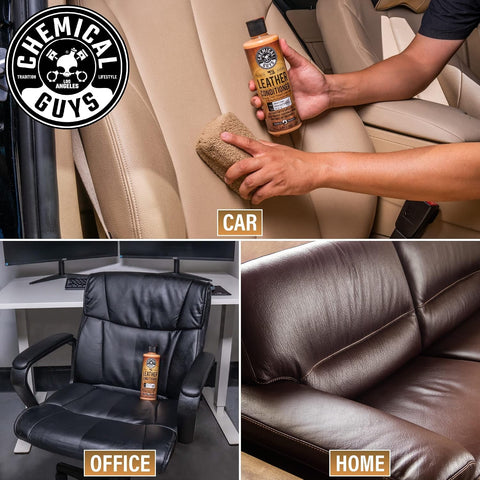 Chemical Guys, Leather Cleaner & Conditioner Kit for Cars & Home, 2 x 16 oz