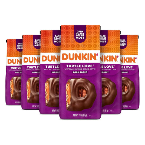 Dunkin’ Turtle Love Artificially Flavored Ground Coffee, 6 (11 Oz.) Bags