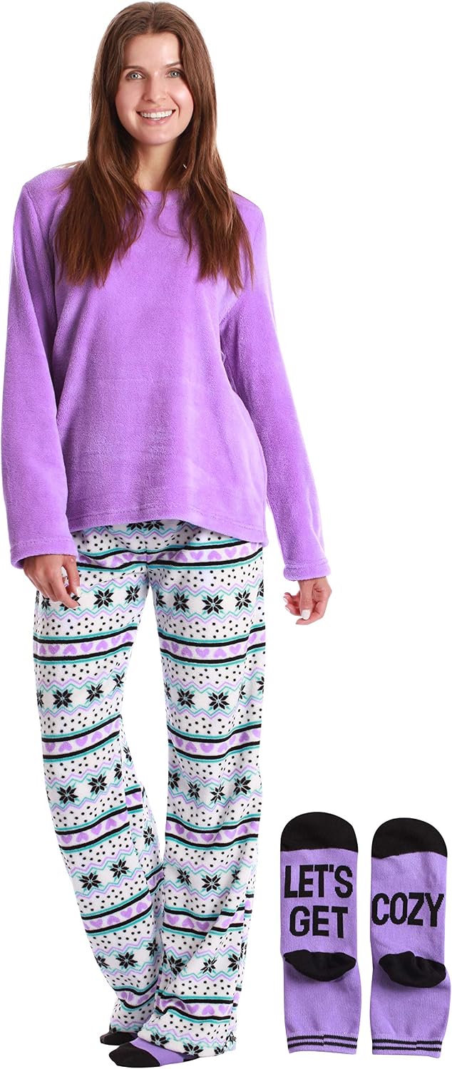 Just Love Ultra-Soft Women’s Pajama Pant Set - Nightgown with Matching Socks