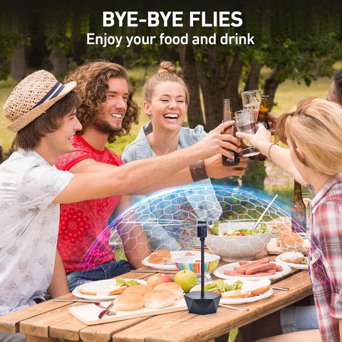 GUIDOT Fly Fans for Food Tables, Fly Control Spinner Table Top Keep Flies Away from Patio Picnic Party Restaurant Kitchen Camping and BBQ
