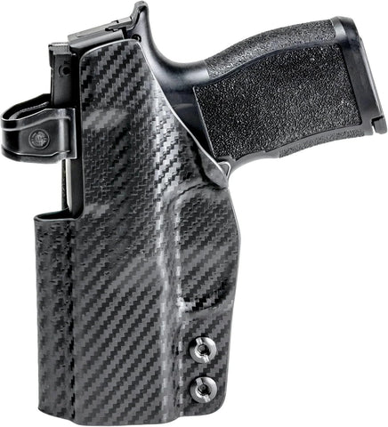 Rounded IWB Holster - Inside Waistband Concealed Carry, American Made, Concealment Express, Carbon Fiber Black Kydex, Optics Ready, Fits: