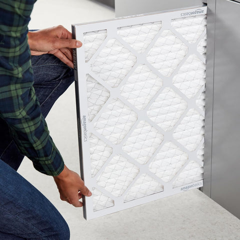 Amazon Basics 20x25x1 Air Filter 6-Pack, MERV 8 AC Furnace Filters, Removes Dust, Electrostatic, Allergen Control (Actual Size: 19.75" x 24.75" x 0.75")