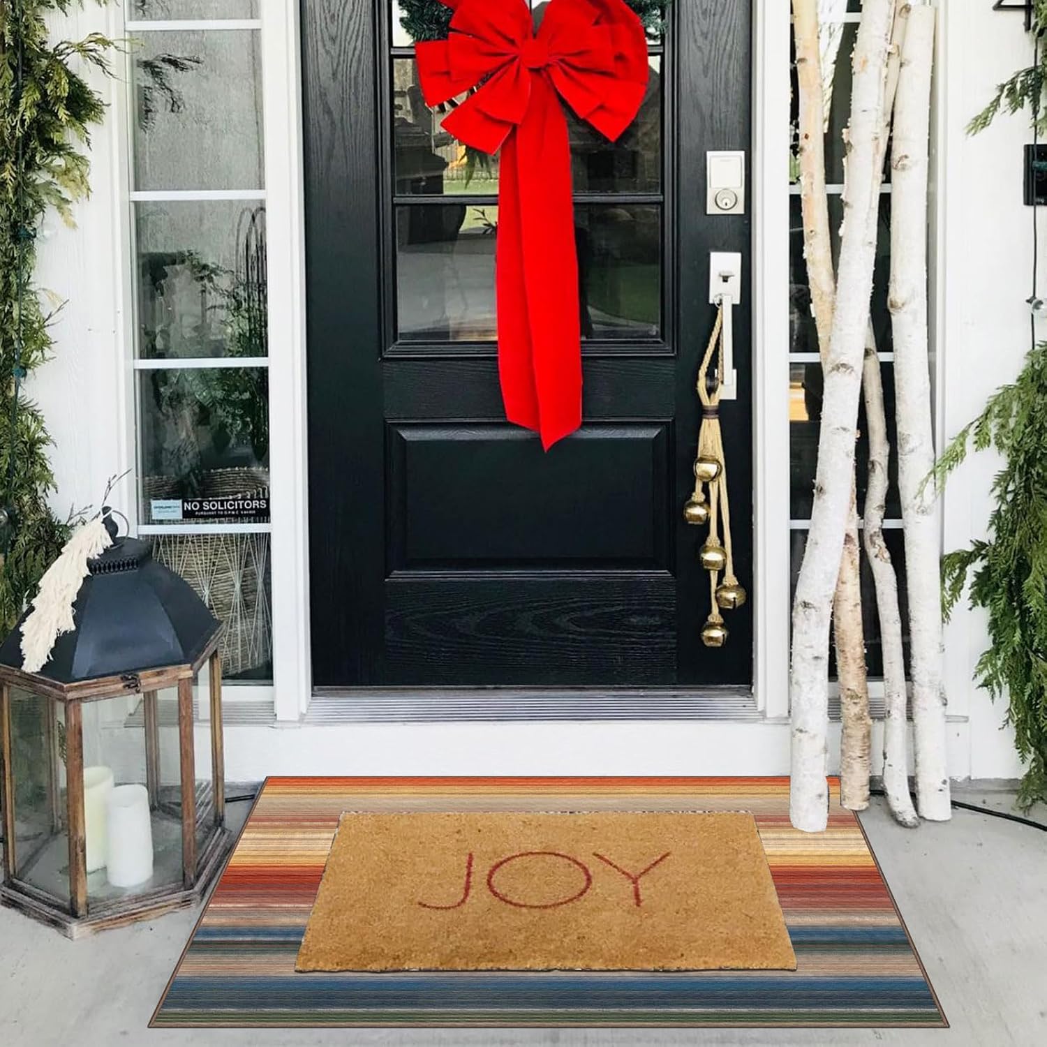 Front Door Mat Indoor Outside Entrance 2x3 Modern Ombre Rainbow Rug
