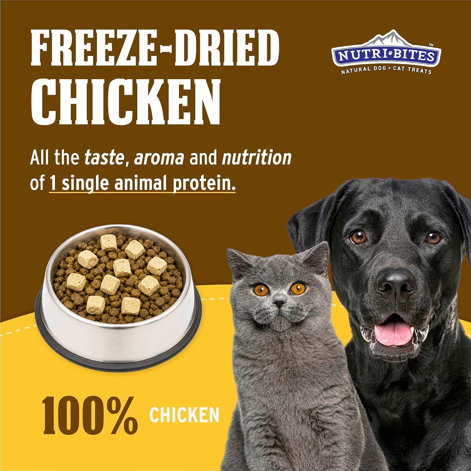 Nutri Bites Freeze Dried Chicken Dog & Cat Treats, Single Ingredient