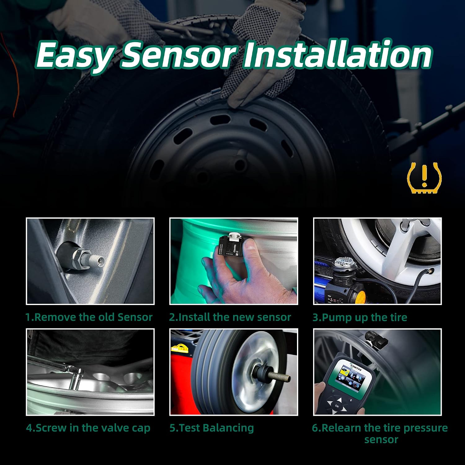 CDWTPS TPMS Sensors,GM 315Mhz Tire Pressure Monitoring Sensor