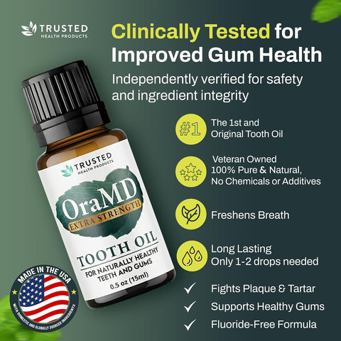 OraMD 4-in-1 Extra Strength Tooth Oil - Max Gum Disease Treatment (3 Pack)