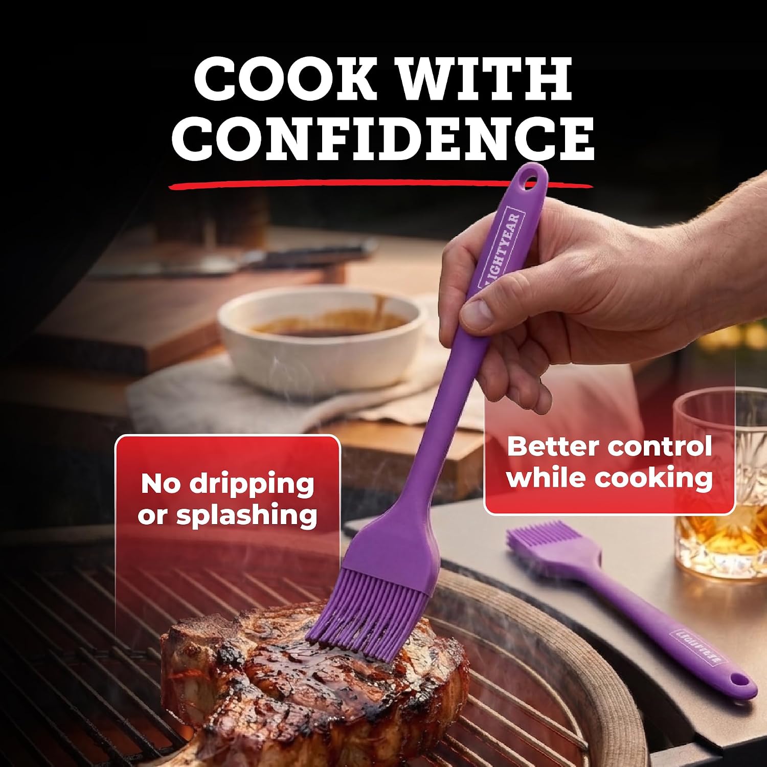 Lightyear Silicone Basting Brush for Cooking – Pastry Brush Set