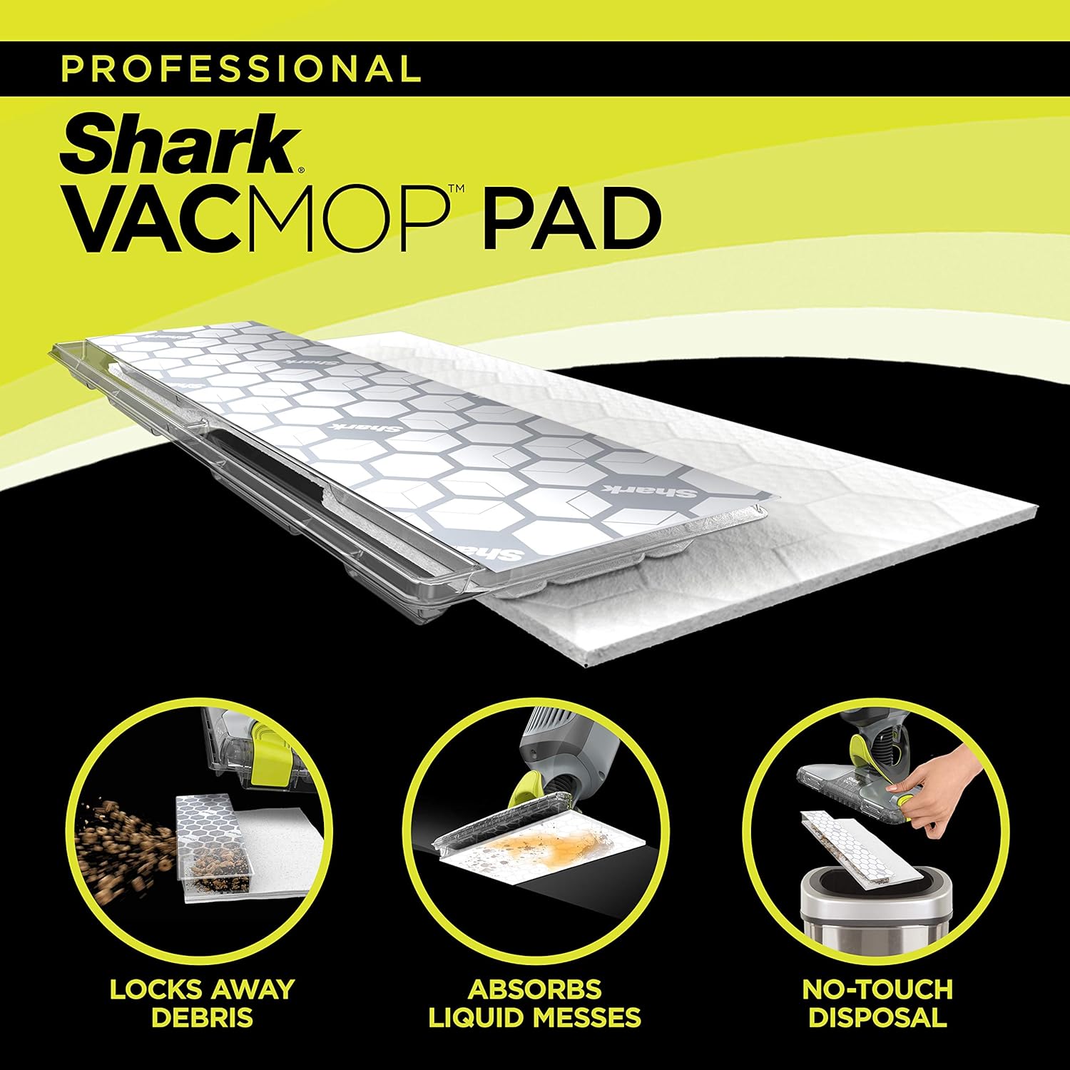 Shark VACMOP Disposable Hard Floor Pad Refills, 46 Count, VMP46