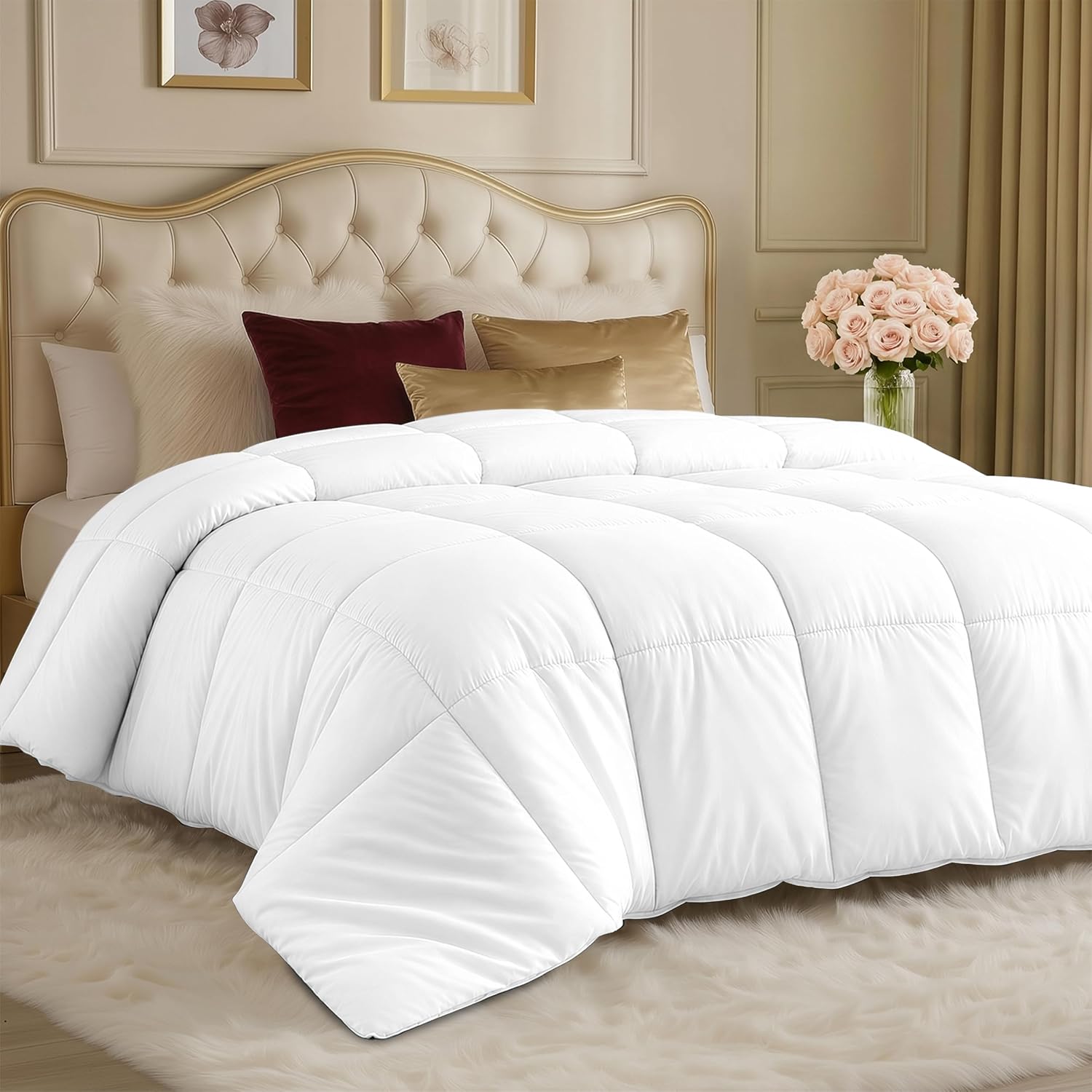 Utopia Bedding Duvet Insert, Comforters Queen Size 88 x 88 Inches, White