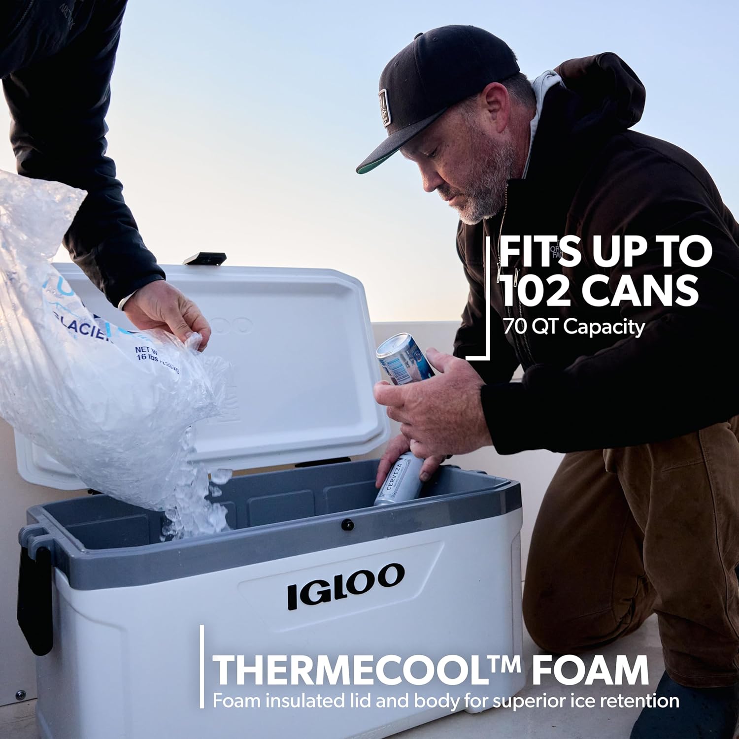 Igloo Marine Cooler | Insulated Hard Shell Ice Chest |Great for Fishing, Camping, Boating, & More
