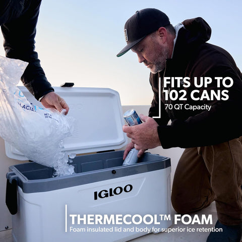 Igloo Marine Cooler | Insulated Hard Shell Ice Chest |Great for Fishing, Camping, Boating, & More