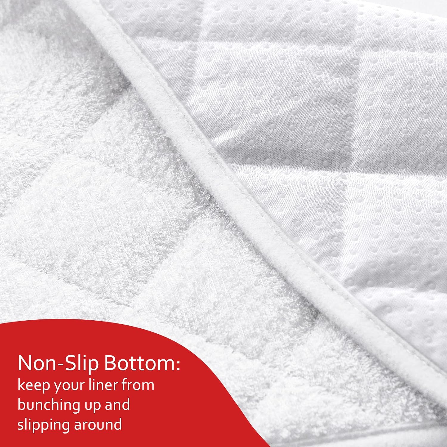 Quilted Thicker Changing Pad Liners White and Grey, 4 Pack