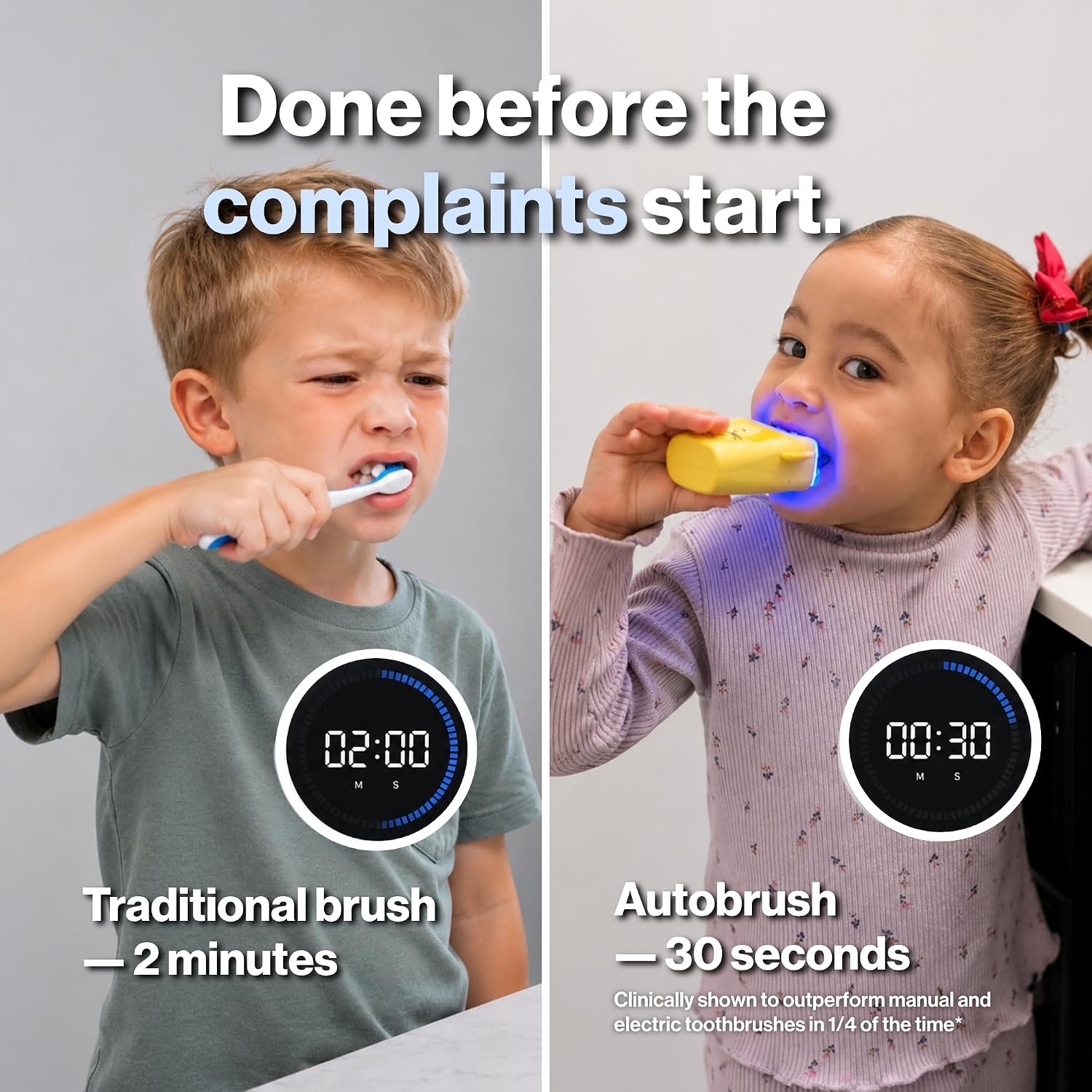 autobrush Kids U-Shaped Electric Toothbrush, ADA Accepted, Ages 6-8