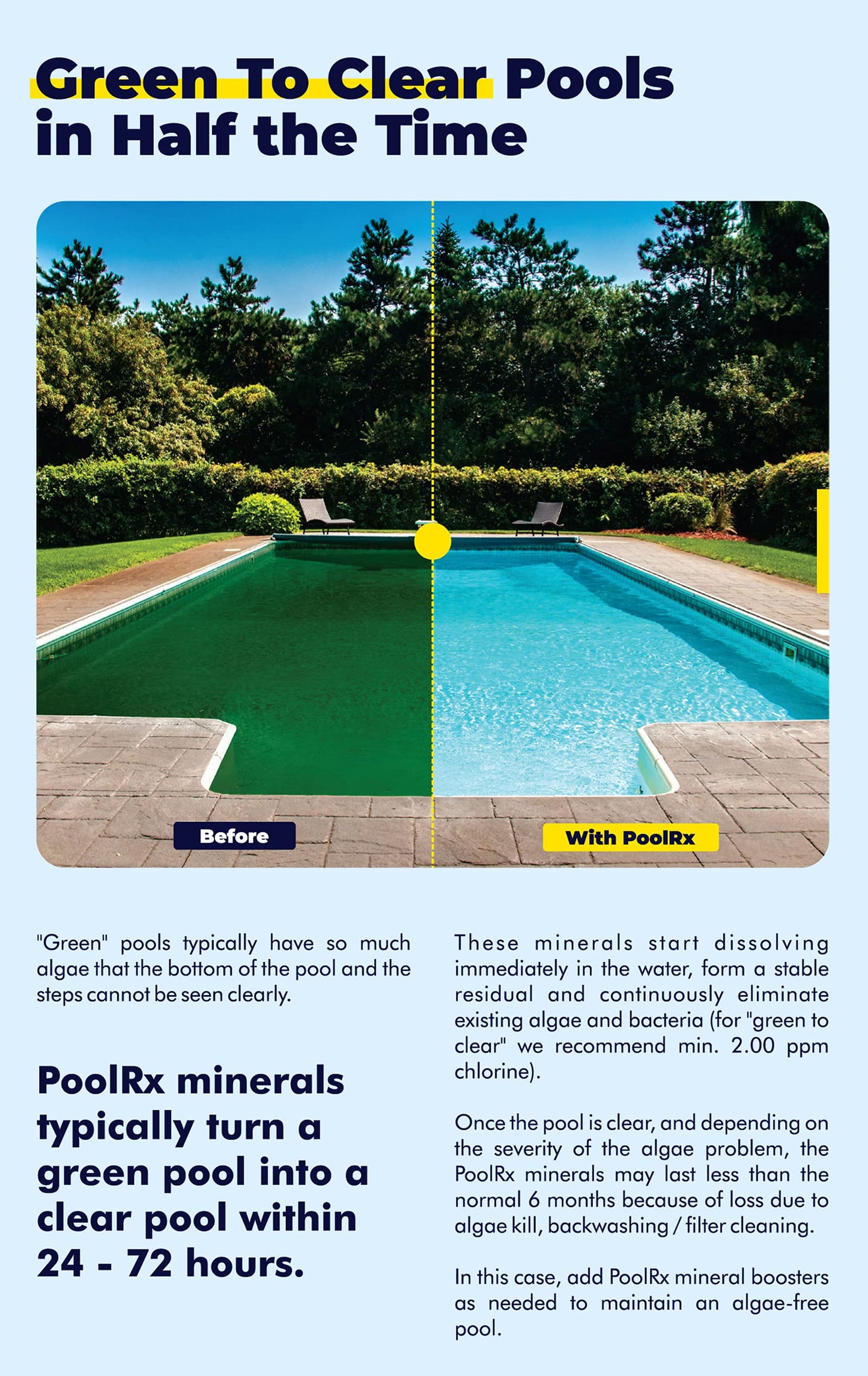 Pool RX 101066 6 Month Algaecide Treats 20k-30k gallons, Black