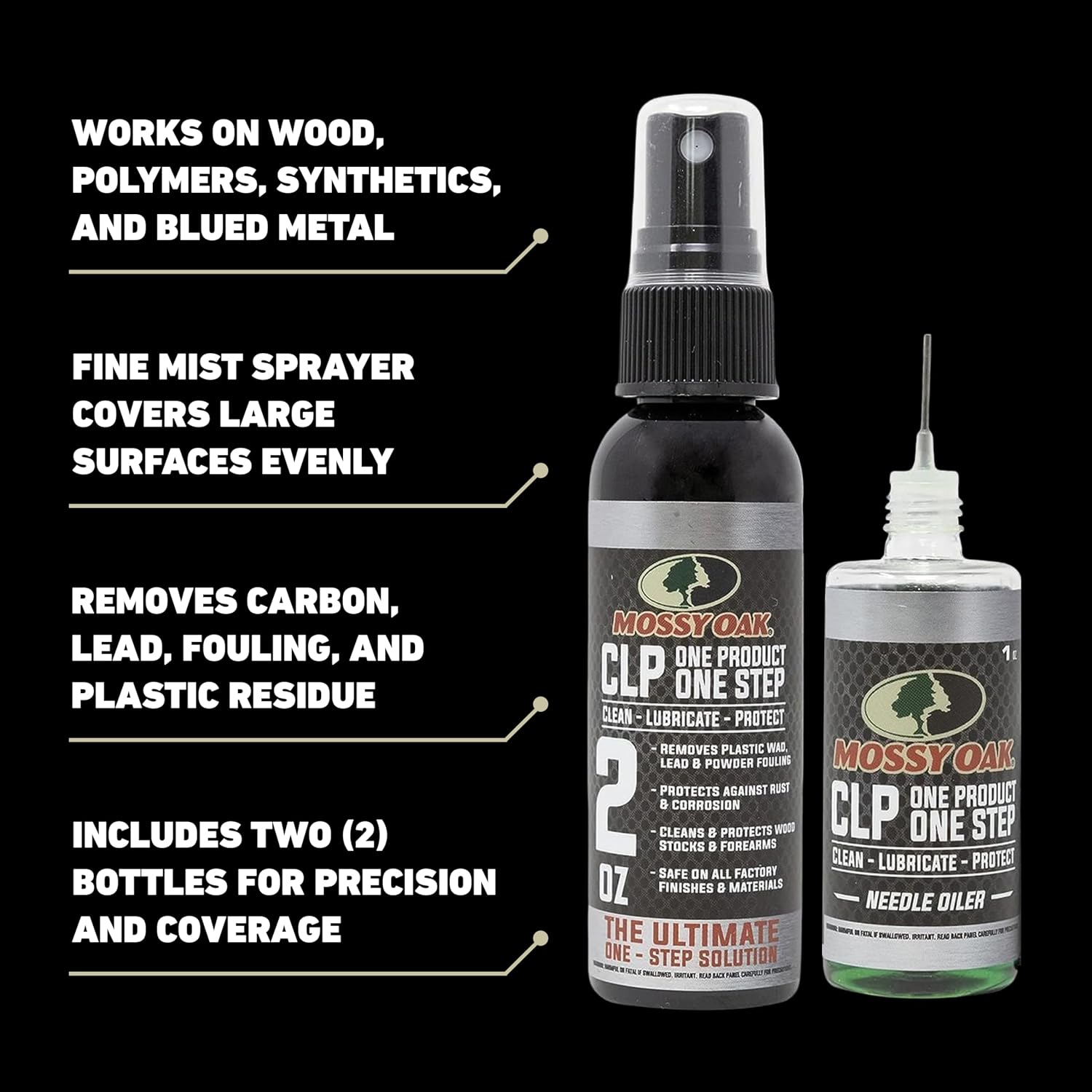 Mossy Oak CLP Gun Cleaning Oil | All-in-One Cleaner, Lubricant & Protectant | One-Step Gun Oil CLENZOIL