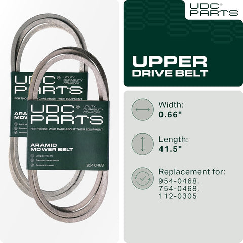 UDC Parts 954-0468 754-0468 Upper Drive Belt, 5/8" x 41.5", Aramid Cord