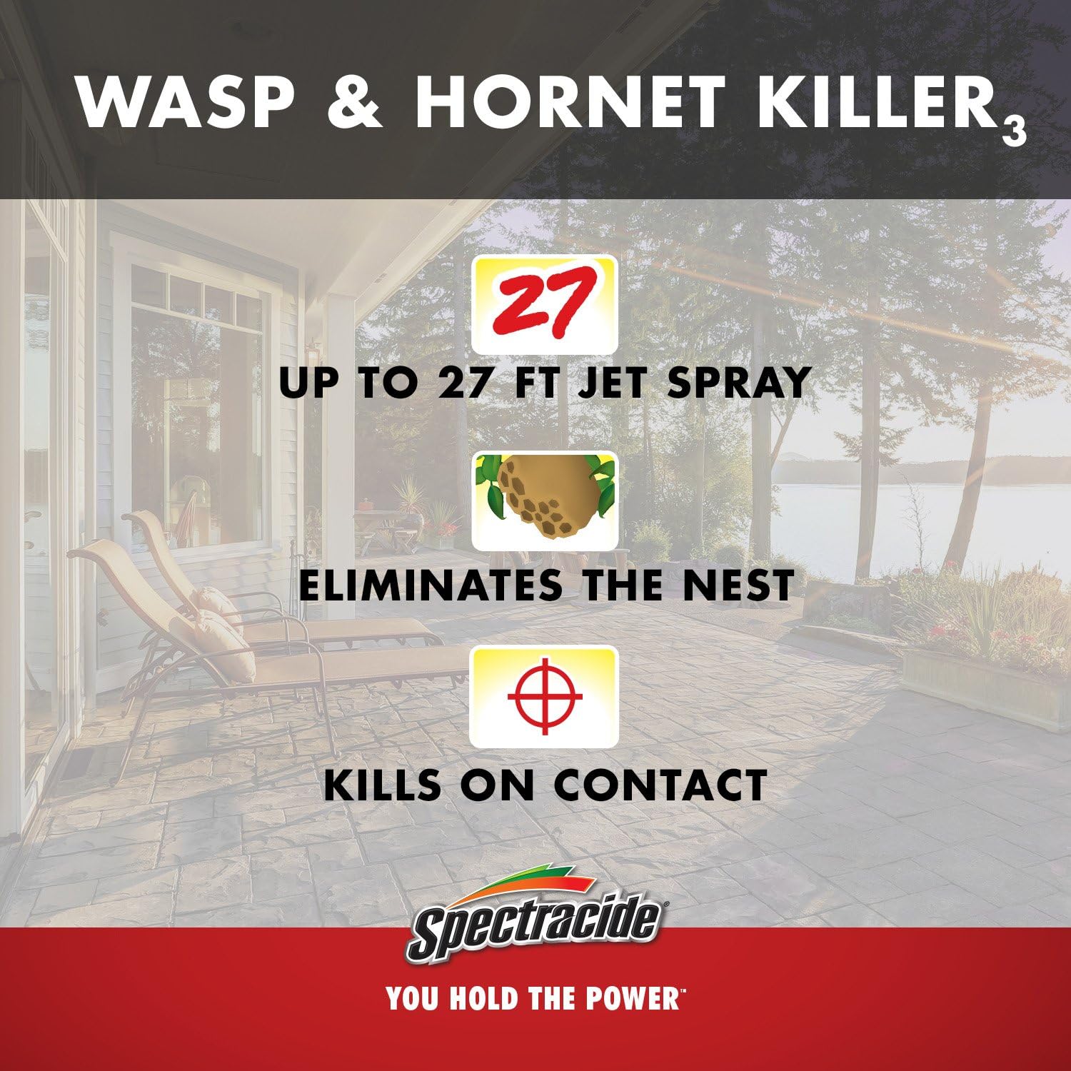 Spectracide Wasp and Hornet Killer Aerosol, 20-Ounce, 3-Pack