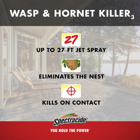 Spectracide Wasp and Hornet Killer Aerosol, 20-Ounce, 3-Pack