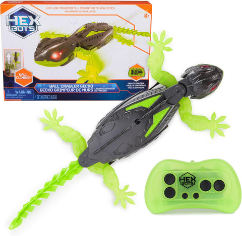 HEX BOTS Wall Crawler Gecko Rechargeable Remote Control Toy