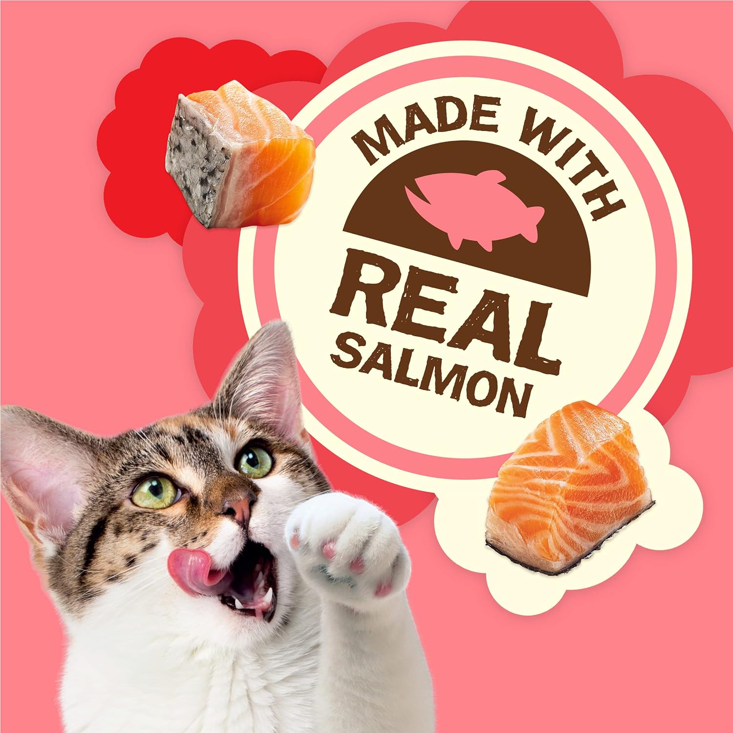 Friskies Purina Party Mix Natural YUMS Real Salmon Cat Treats, 20 oz