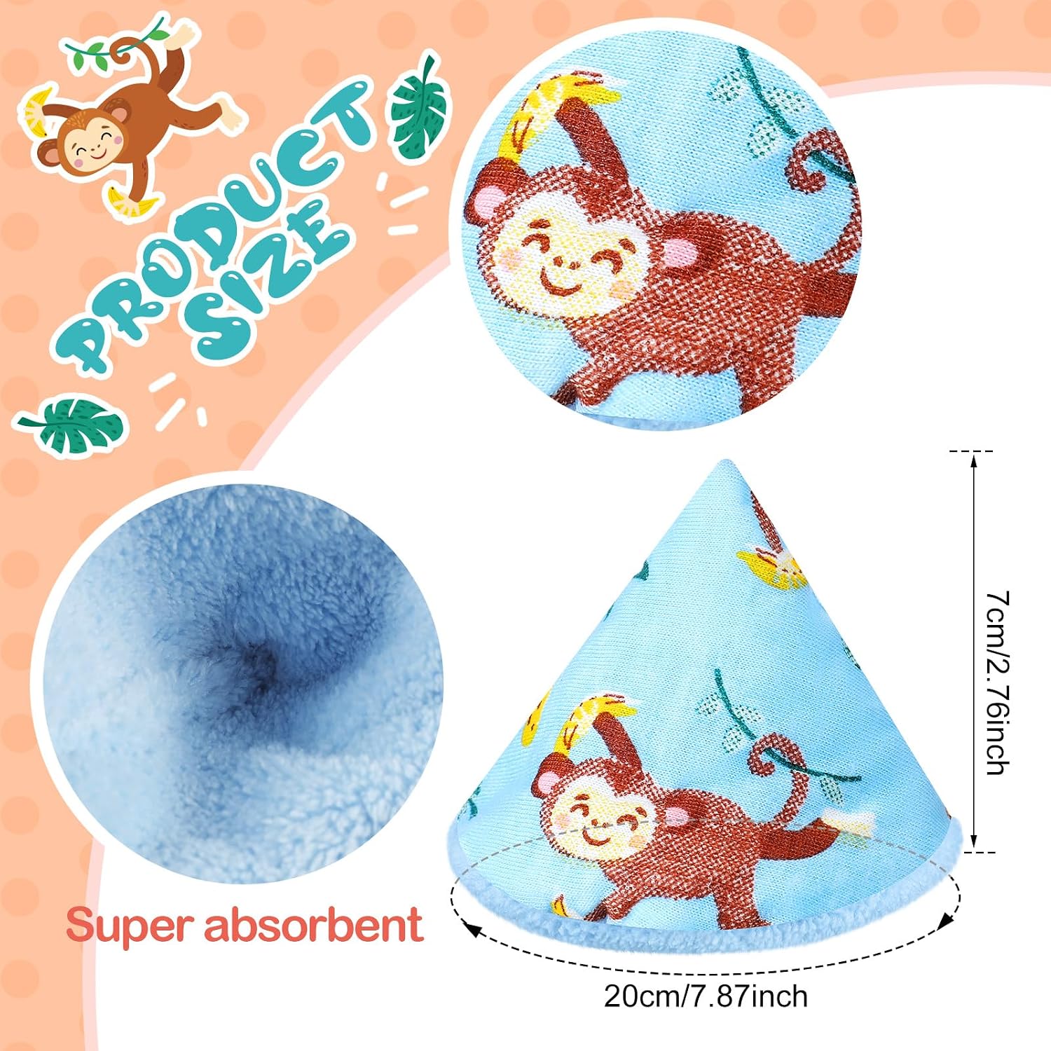 Timgle 10 Pcs Pee Shield for Baby Boy Newborn PeeCover Reusable, Jungle