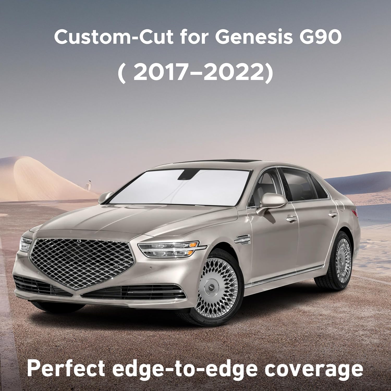 EcoNour Windshield Sunshade Compatible for Genesis G90 2017-2020 2021 2022