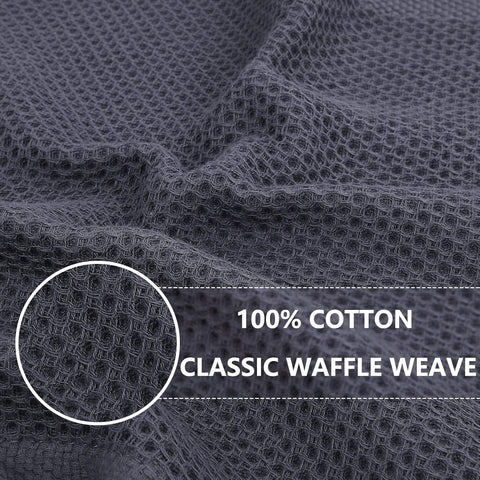 Homaxy 100% Cotton Waffle Weave Kitchen Dish Towels 6-Pack, Mixed Color