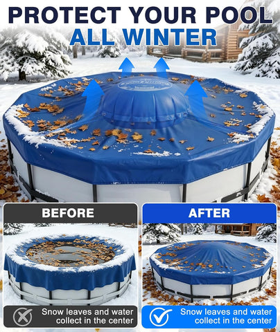 EPN 8 Ft Round Pool Pillows for Above Ground Pools, Cold-Resistant Pillow