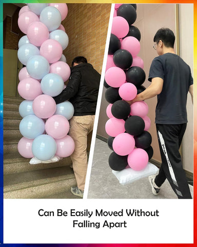 YALLOVE Set of 2 Up to 7-Ft Adjustable Metal Balloon Column Stands