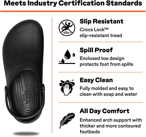 Crocs Unisex Adult Specialist II Work Clogs, Enclosed Toe, Slip Resistant